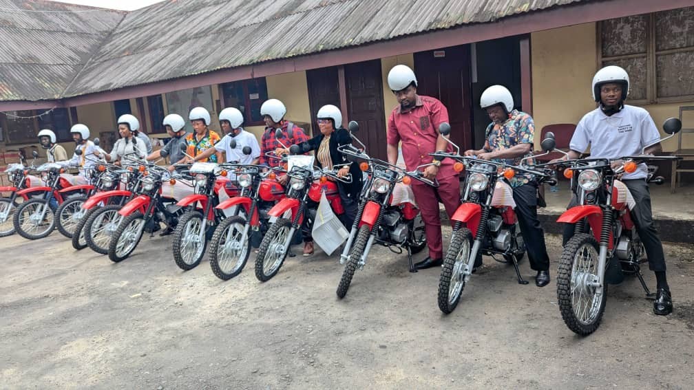 South West Health Officials Receive Motorcycles to Reach Remote Communities