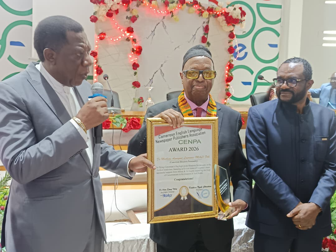CENPA Crowns Dr MAL Forbi Cameroon Diaspora Personality Of The Year: Laureate Calls for dialogue to resolve crisis in NW, SW; Diaspora